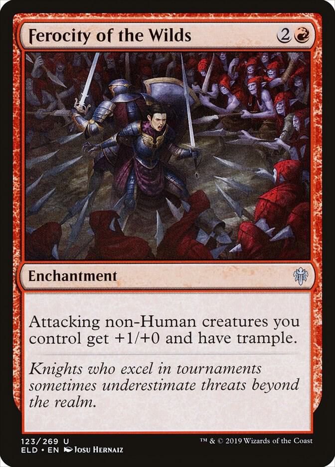 Ferocity of the Wilds 123 card from Throne of Eldraine