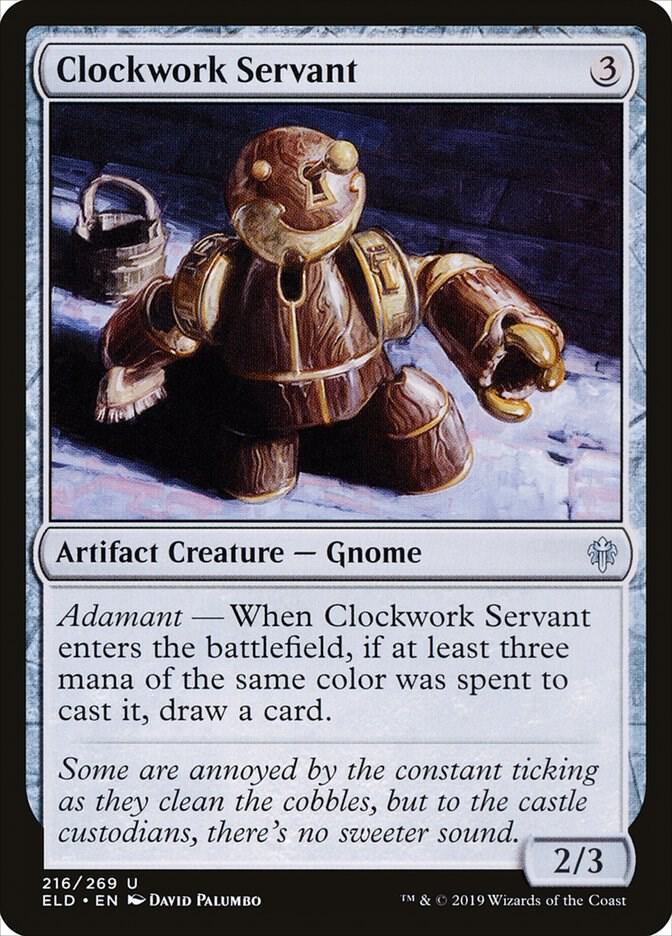 Clockwork Servant 216 card from Throne of Eldraine