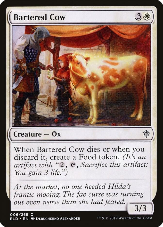 Bartered Cow 6 card from Throne of Eldraine