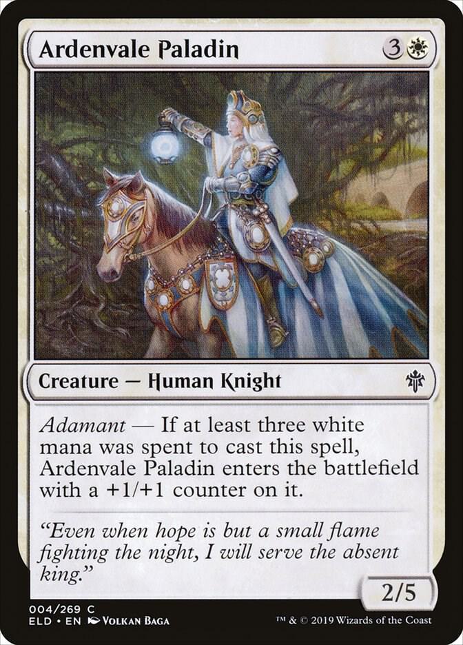 Ardenvale Paladin 4 card from Throne of Eldraine