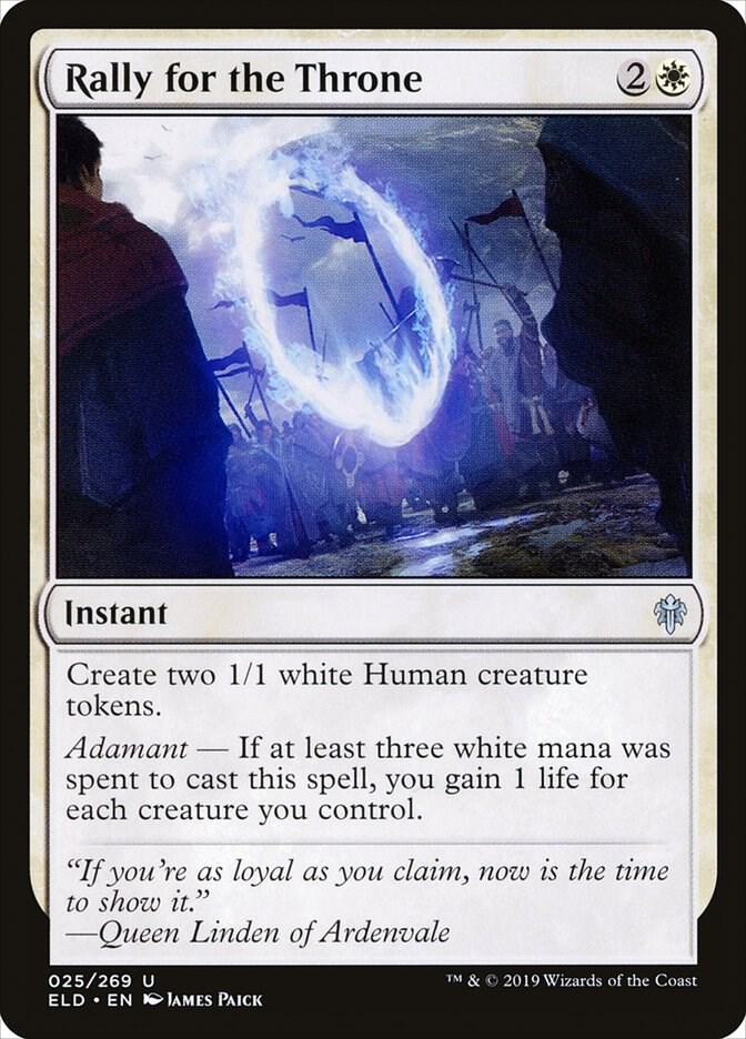 Rally for the Throne 25 card from Throne of Eldraine