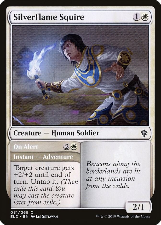 Silverflame Squire 31 card from Throne of Eldraine