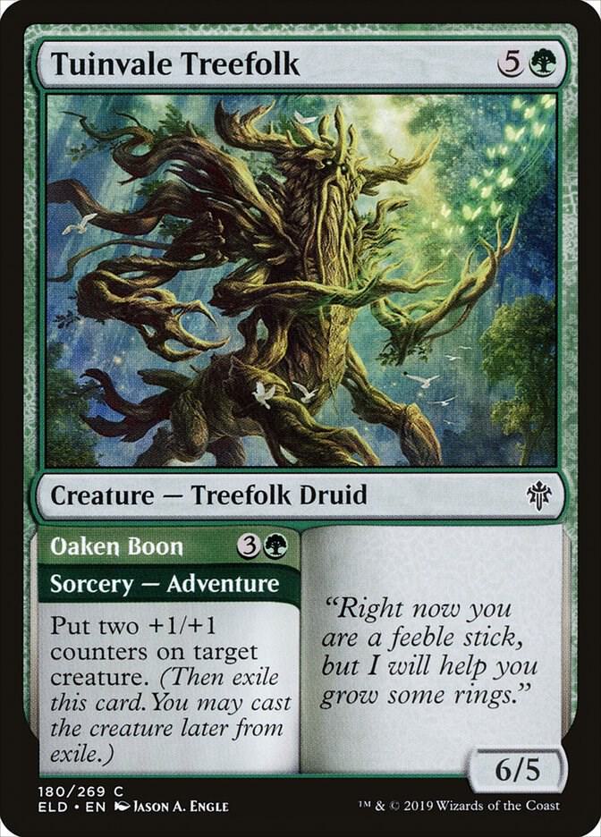 Tuinvale Treefolk 180 card from Throne of Eldraine