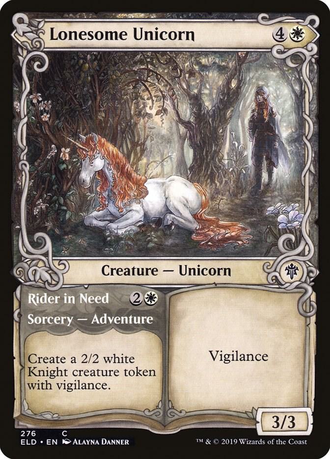Lonesome Unicorn (Showcase) 276 card from Throne of Eldraine