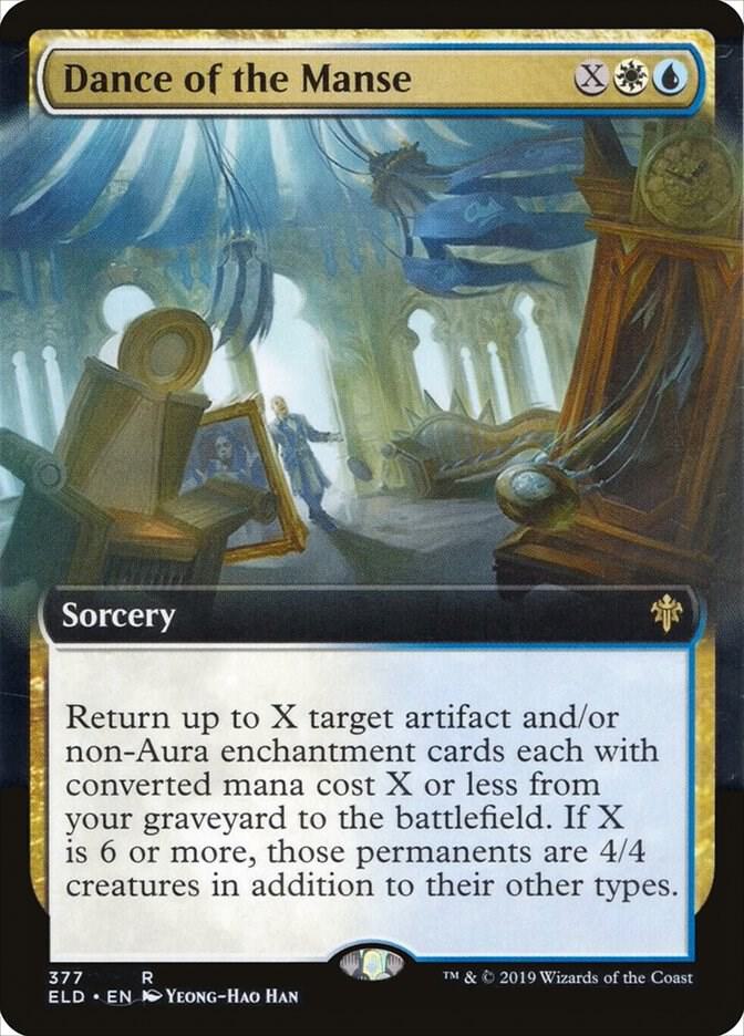 Dance of the Manse (Extended Art) 377 card from Throne of Eldraine