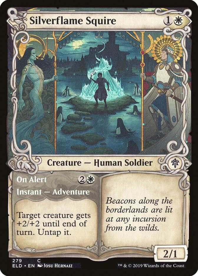 Silverflame Squire (Showcase) 279 card from Throne of Eldraine