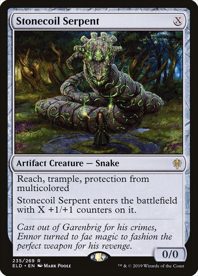 Stonecoil Serpent 235 card from Throne of Eldraine
