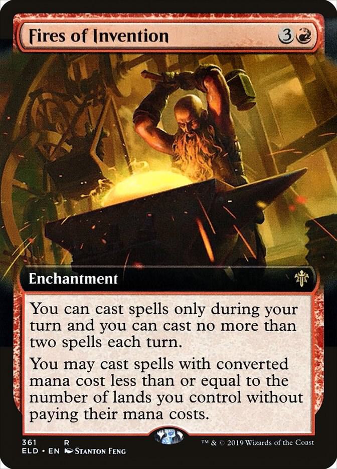 Fires of Invention (Extended Art) 361 card from Throne of Eldraine
