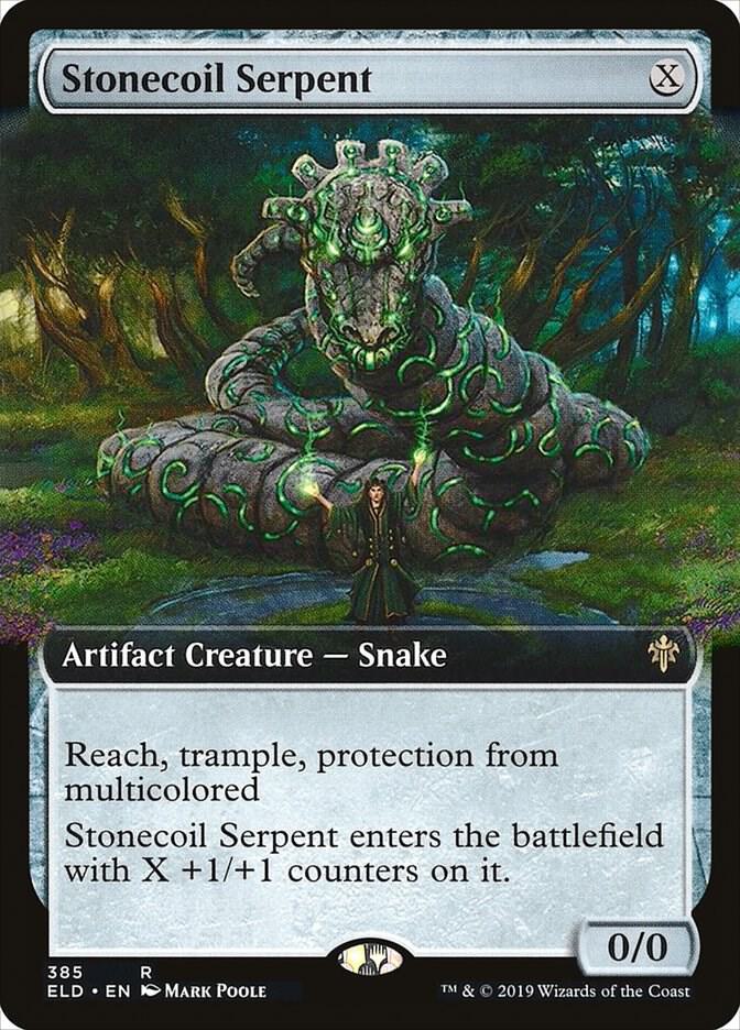 Stonecoil Serpent (Extended Art) 385 card from Throne of Eldraine