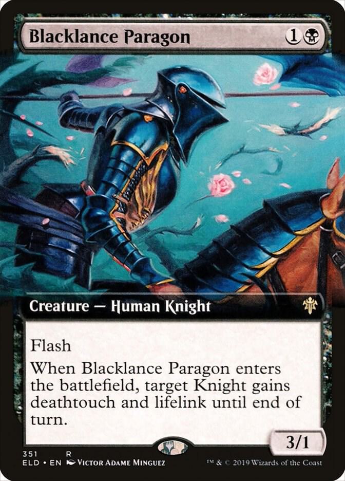 Blacklance Paragon (Extended Art) 351 card from Throne of Eldraine