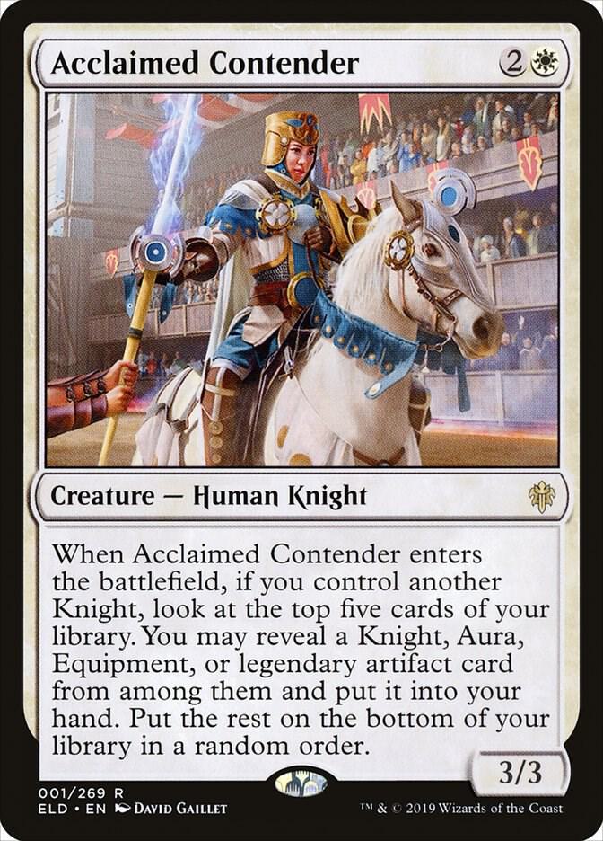 Acclaimed Contender 1 card from Throne of Eldraine