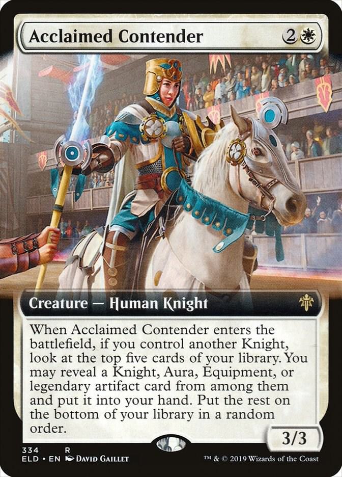 Acclaimed Contender (Extended Art) 334 card from Throne of Eldraine