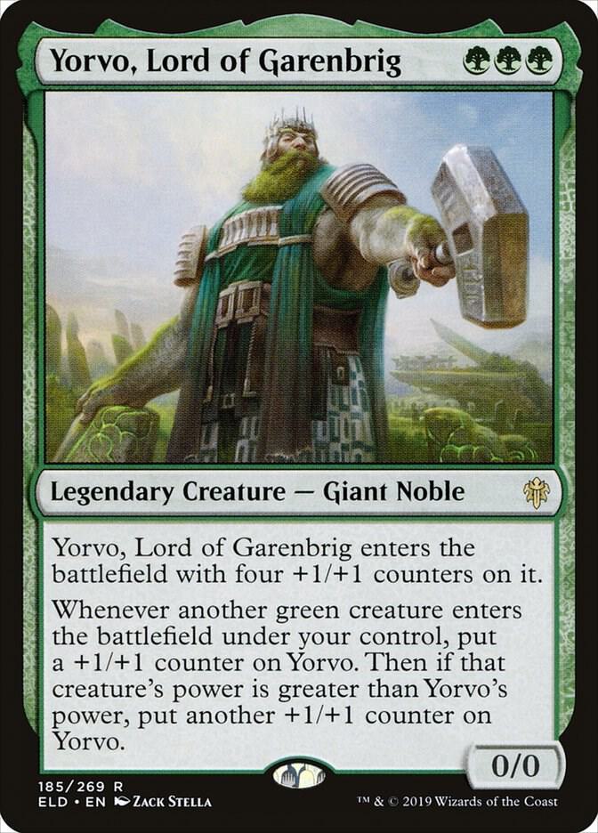 Yorvo, Lord of Garenbrig 185 card from Throne of Eldraine