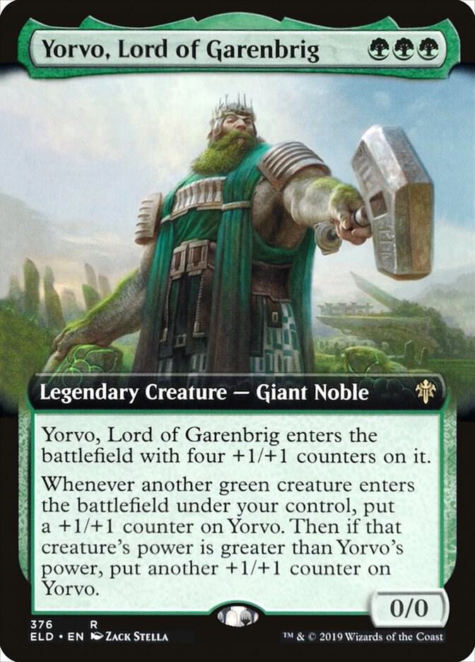 Yorvo, Lord of Garenbrig (Extended Art) 376 card from Throne of Eldraine