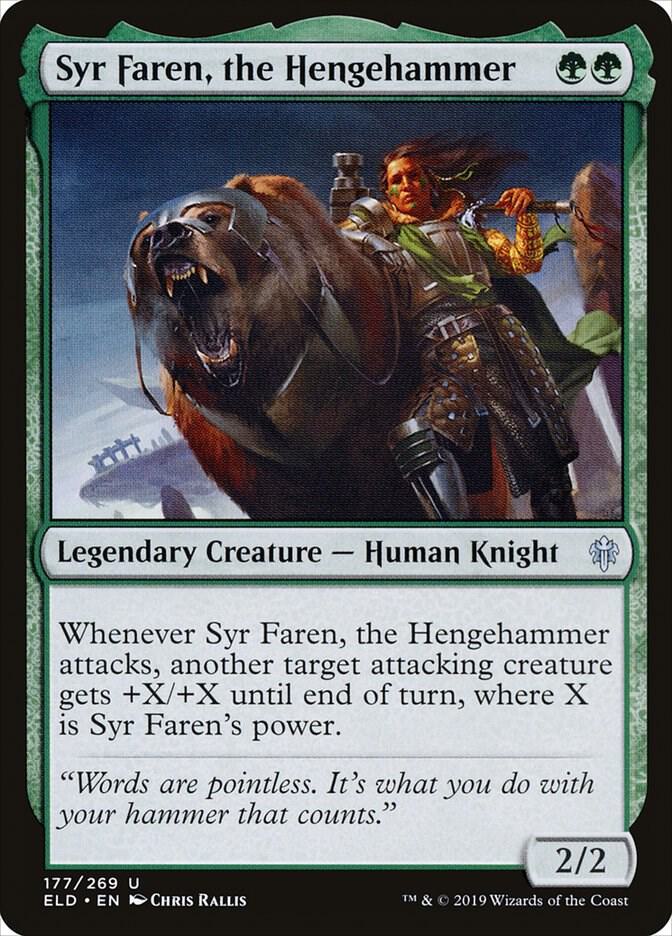 Syr Faren, the Hengehammer 177 card from Throne of Eldraine