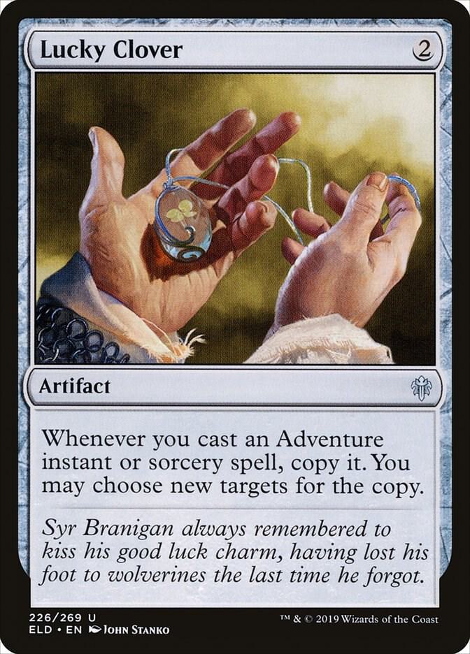Lucky Clover 226 card from Throne of Eldraine