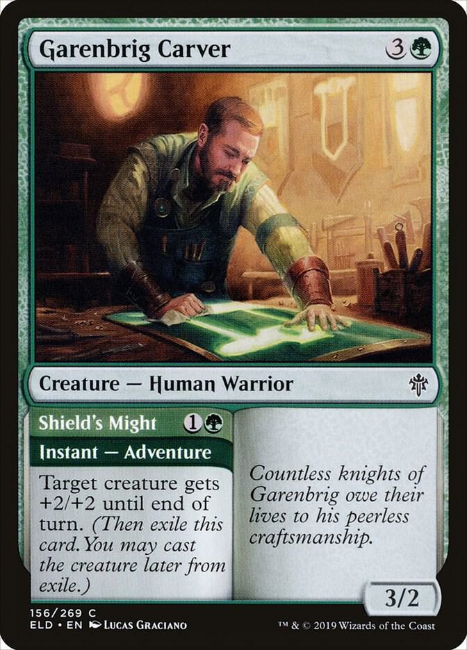 Garenbrig Carver 156 card from Throne of Eldraine
