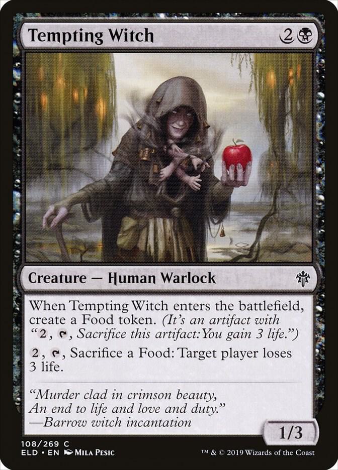 Tempting Witch 108 card from Throne of Eldraine