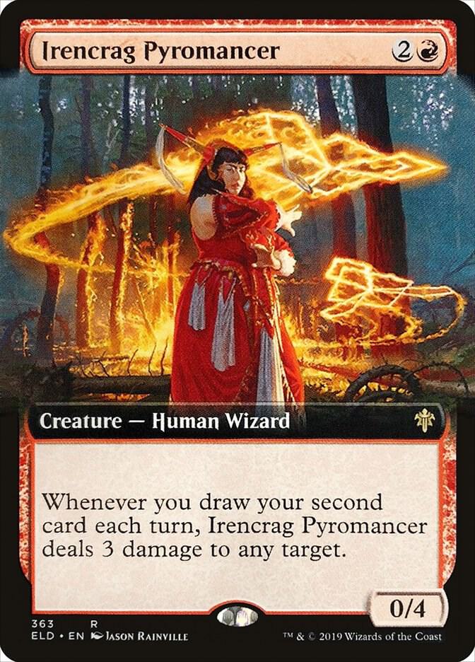 Irencrag Pyromancer (Extended Art) 363 card from Throne of Eldraine