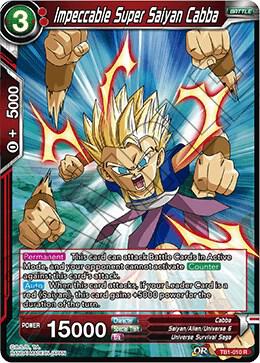 Impeccable Super Saiyan Cabba (Shatterfoil) TB1-010 card from Draft Box 04 - Dragon Brawl