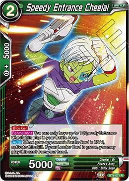 Speedy Entrance Cheelai (Shatterfoil) BT6-071 card from Draft Box 04 - Dragon Brawl