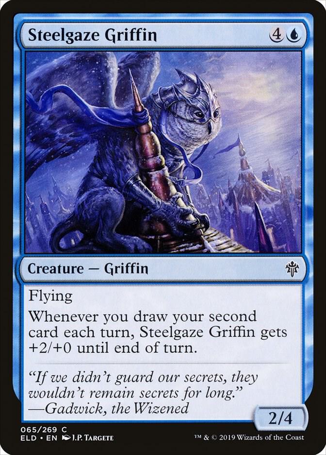 Steelgaze Griffin 65 card from Throne of Eldraine