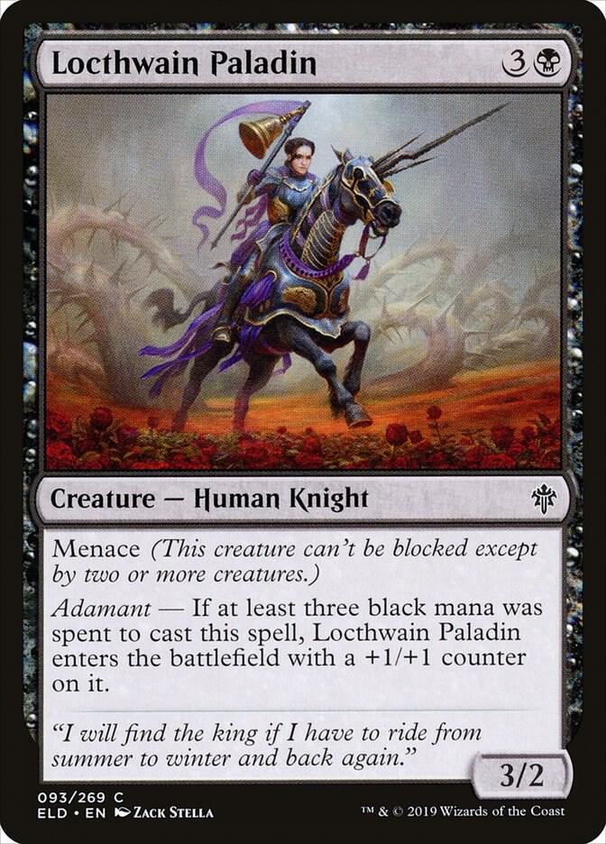 Locthwain Paladin 93 card from Throne of Eldraine