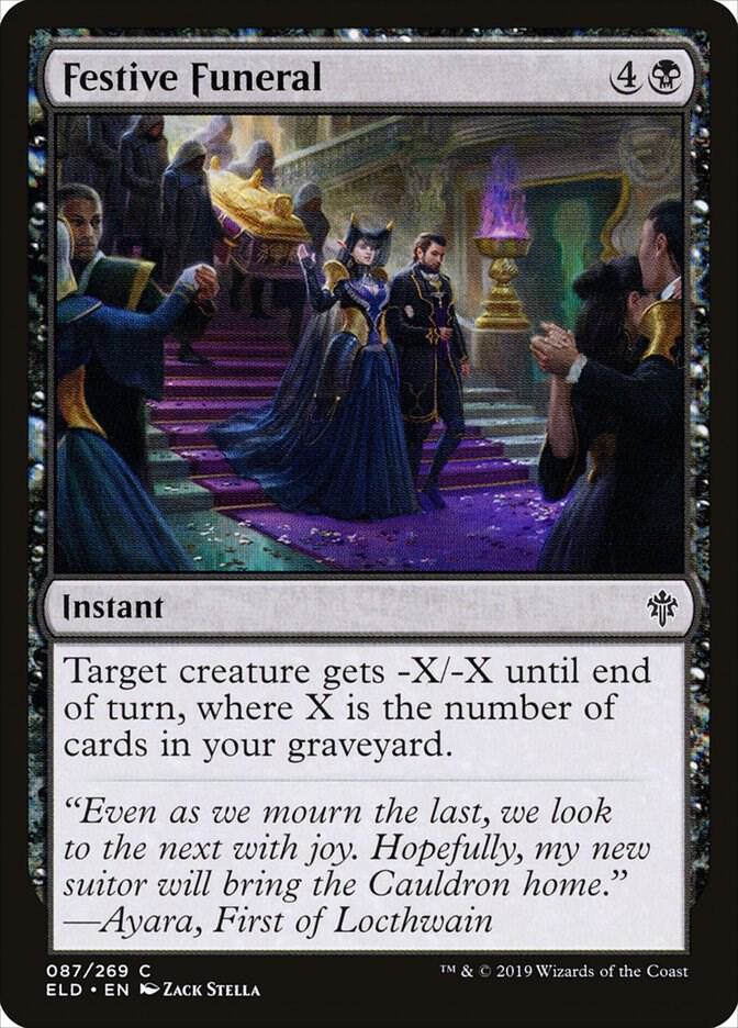 Festive Funeral 87 card from Throne of Eldraine