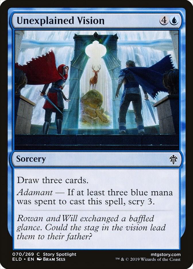 Unexplained Vision 70 card from Throne of Eldraine