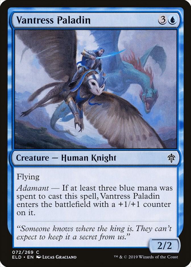 Vantress Paladin 72 card from Throne of Eldraine