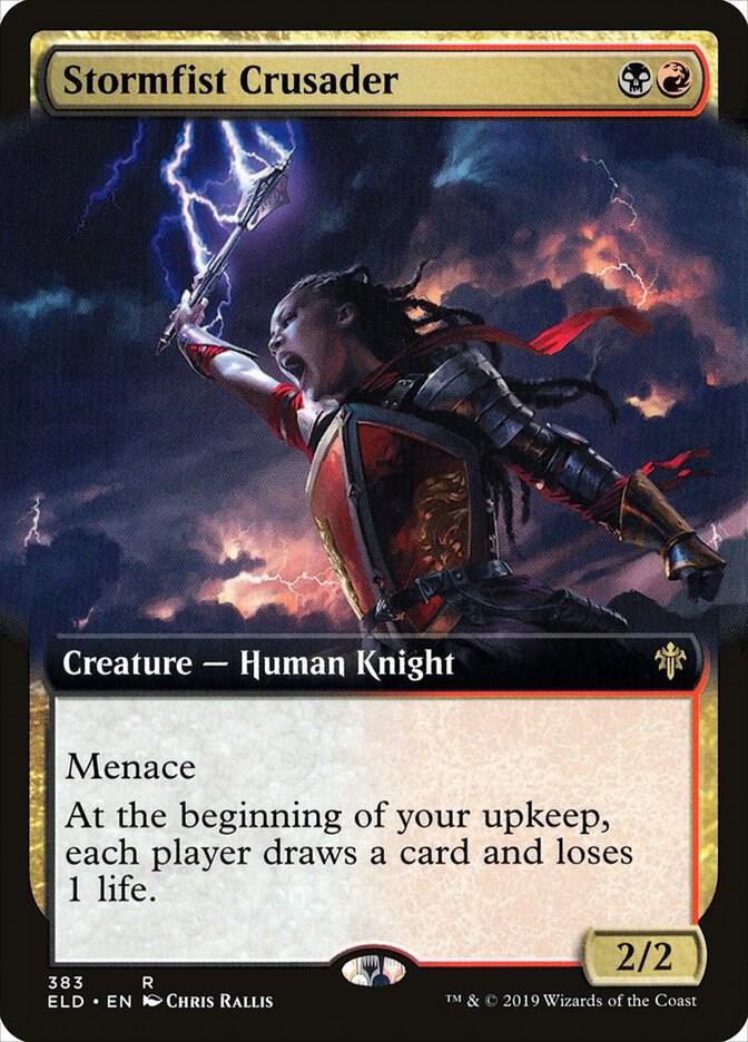 Stormfist Crusader (Extended Art) 383 card from Throne of Eldraine