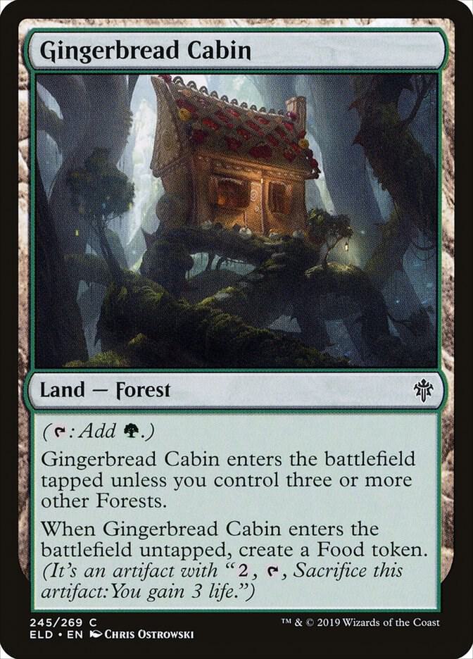 Gingerbread Cabin 245 card from Throne of Eldraine