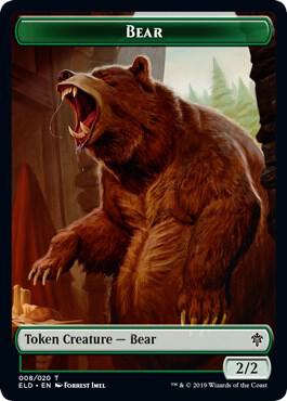 Bear Token 8 card from Throne of Eldraine