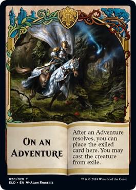 Emblem - On an Adventure 20 card from Throne of Eldraine