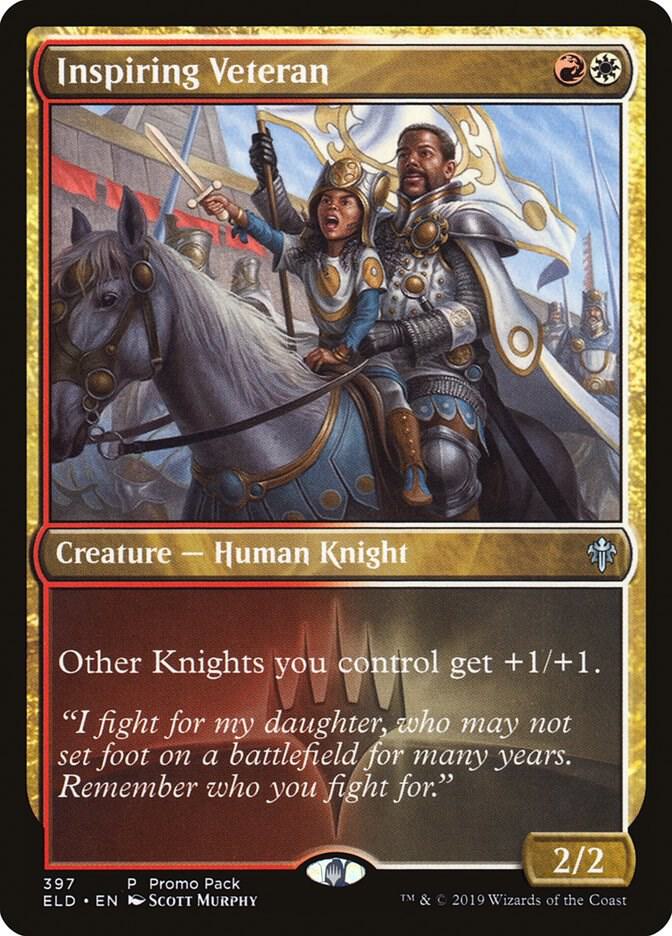 Inspiring Veteran 397 card from Promo Pack: Throne of Eldraine