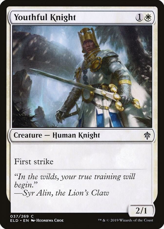 Youthful Knight 37 card from Throne of Eldraine