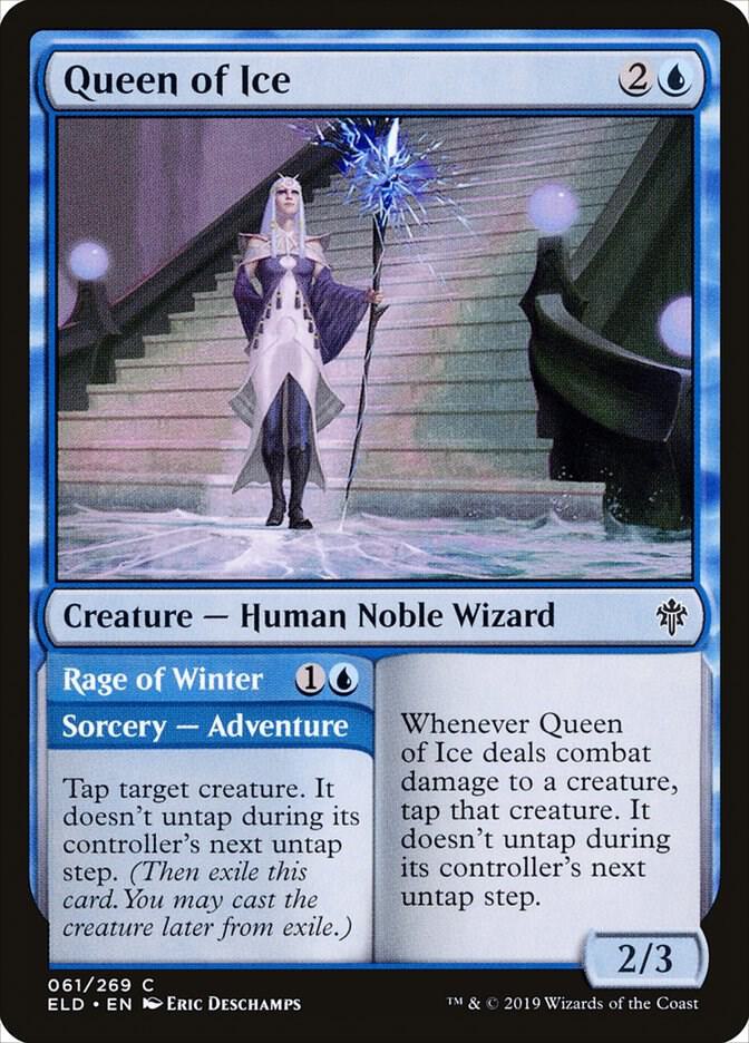 Queen of Ice 61 card from Throne of Eldraine