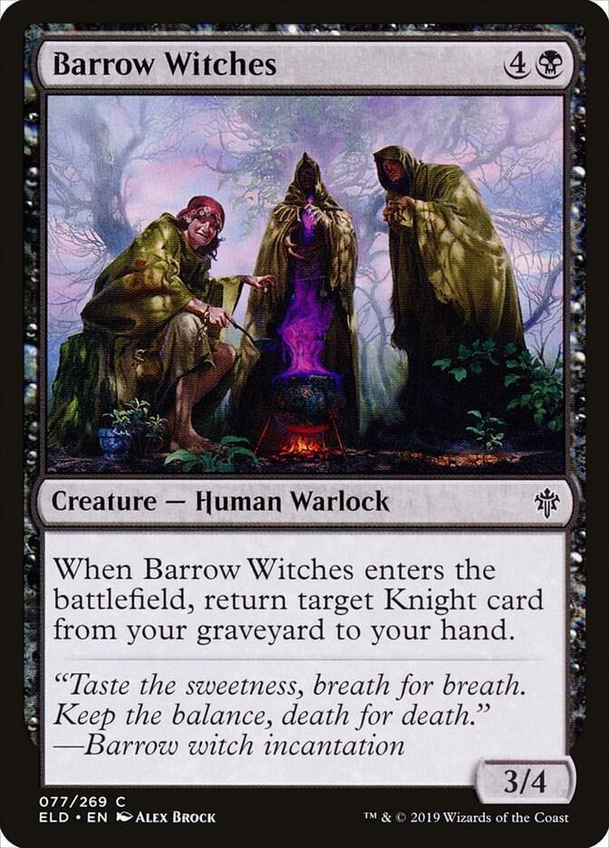 Barrow Witches 77 card from Throne of Eldraine