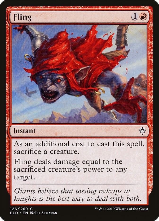 Fling 126 card from Throne of Eldraine