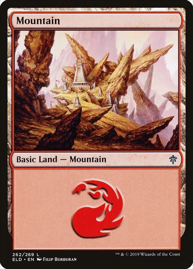 Mountain 262 card from Throne of Eldraine