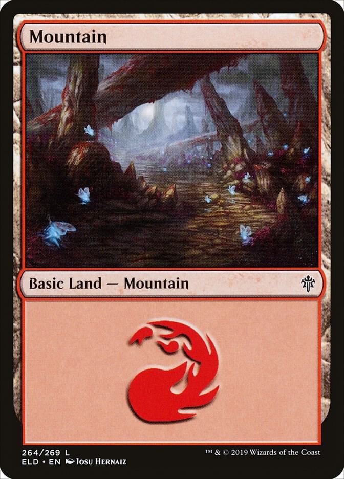 Mountain 264 card from Throne of Eldraine