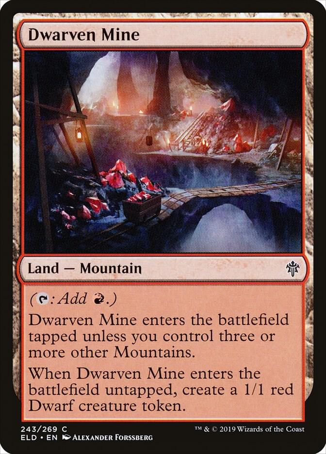 Dwarven Mine 243 card from Throne of Eldraine
