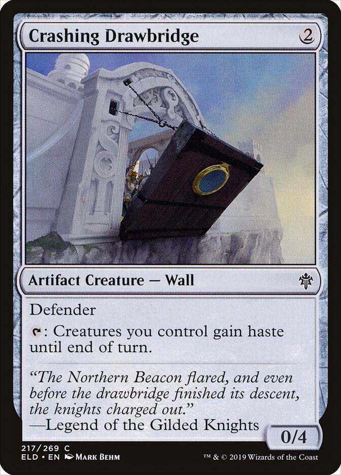 Crashing Drawbridge 217 card from Throne of Eldraine