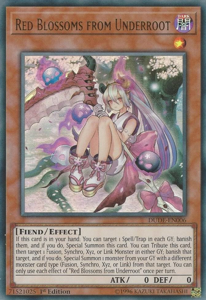 Red Blossoms from Underroot DUDE-EN006 card from Duel Devastator
