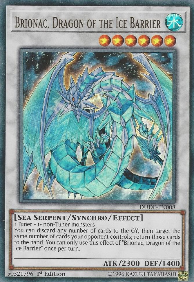Brionac, Dragon of the Ice Barrier DUDE-EN008 card from Duel Devastator