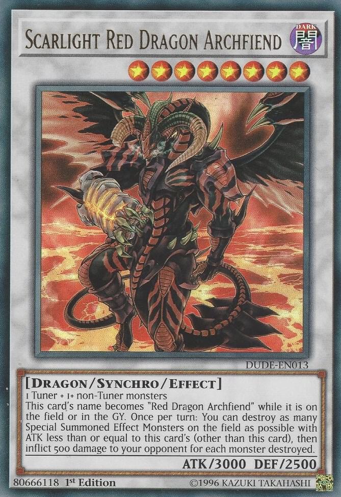 Scarlight Red Dragon Archfiend DUDE-EN013 card from Duel Devastator