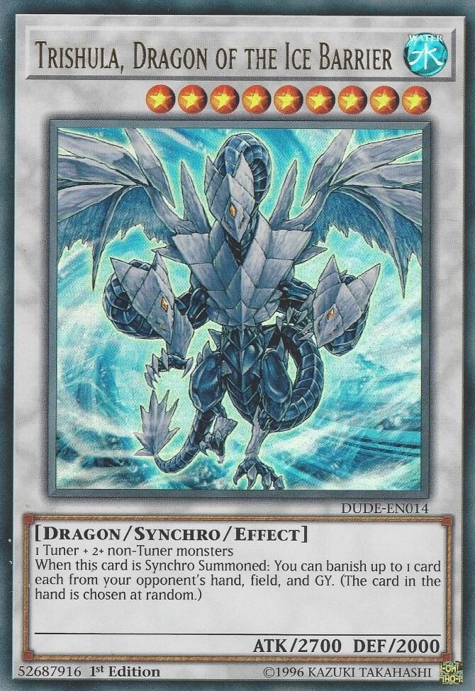 Trishula, Dragon of the Ice Barrier DUDE-EN014 card from Duel Devastator