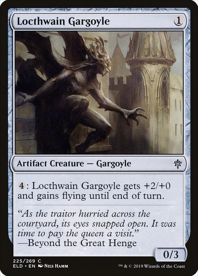 Locthwain Gargoyle 225 card from Throne of Eldraine