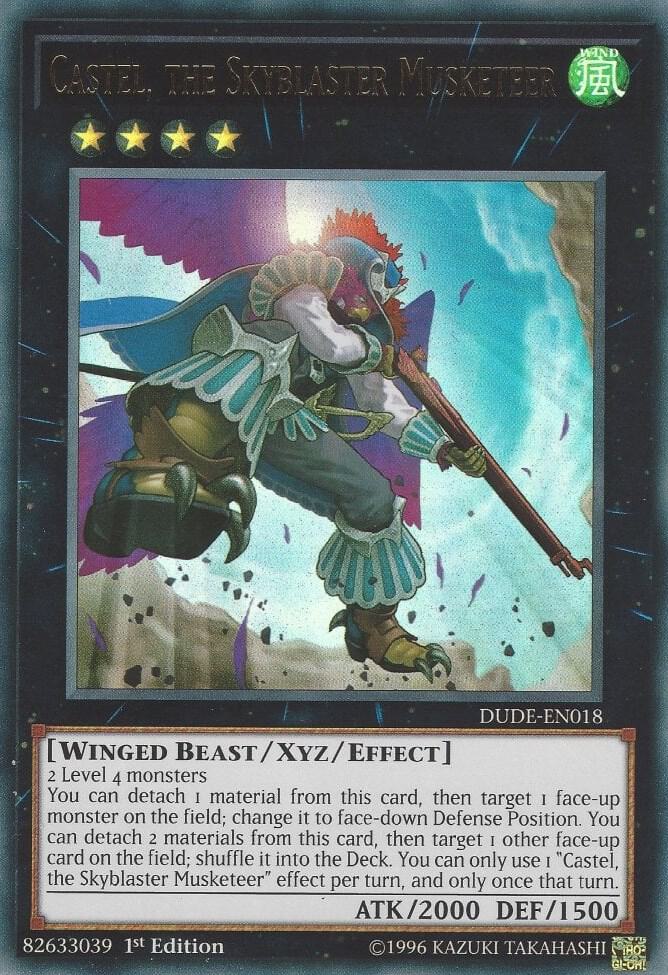 Castel, the Skyblaster Musketeer DUDE-EN018 card from Duel Devastator