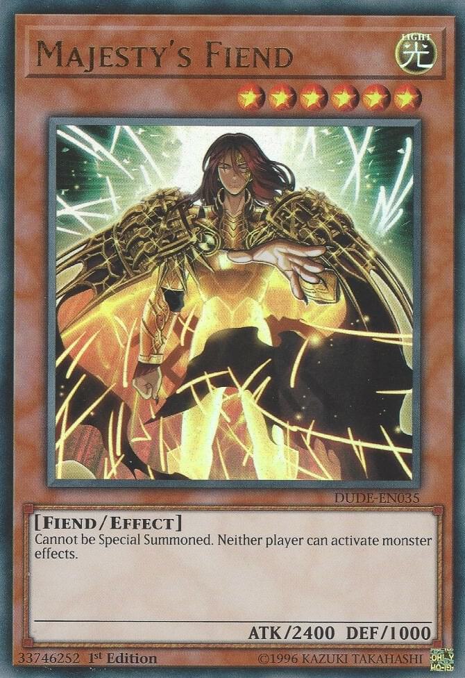 Majesty's Fiend DUDE-EN035 card from Duel Devastator